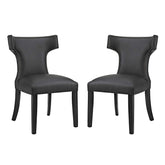 Modway Furniture Modern Curve Dining Side Chair Vinyl Set of 2 - EEI-2740