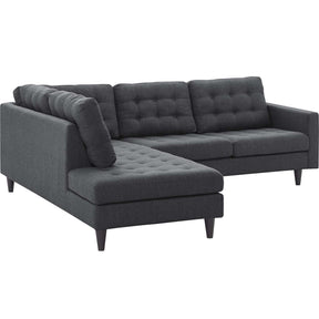 Modway Furniture Modern Empress 2 Piece Upholstered Fabric Left Facing Bumper Sectional - EEI-2798