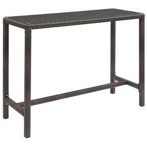 Modway Furniture Modern Conduit Outdoor Patio Wicker Rattan Large Bar Table - EEI-2803