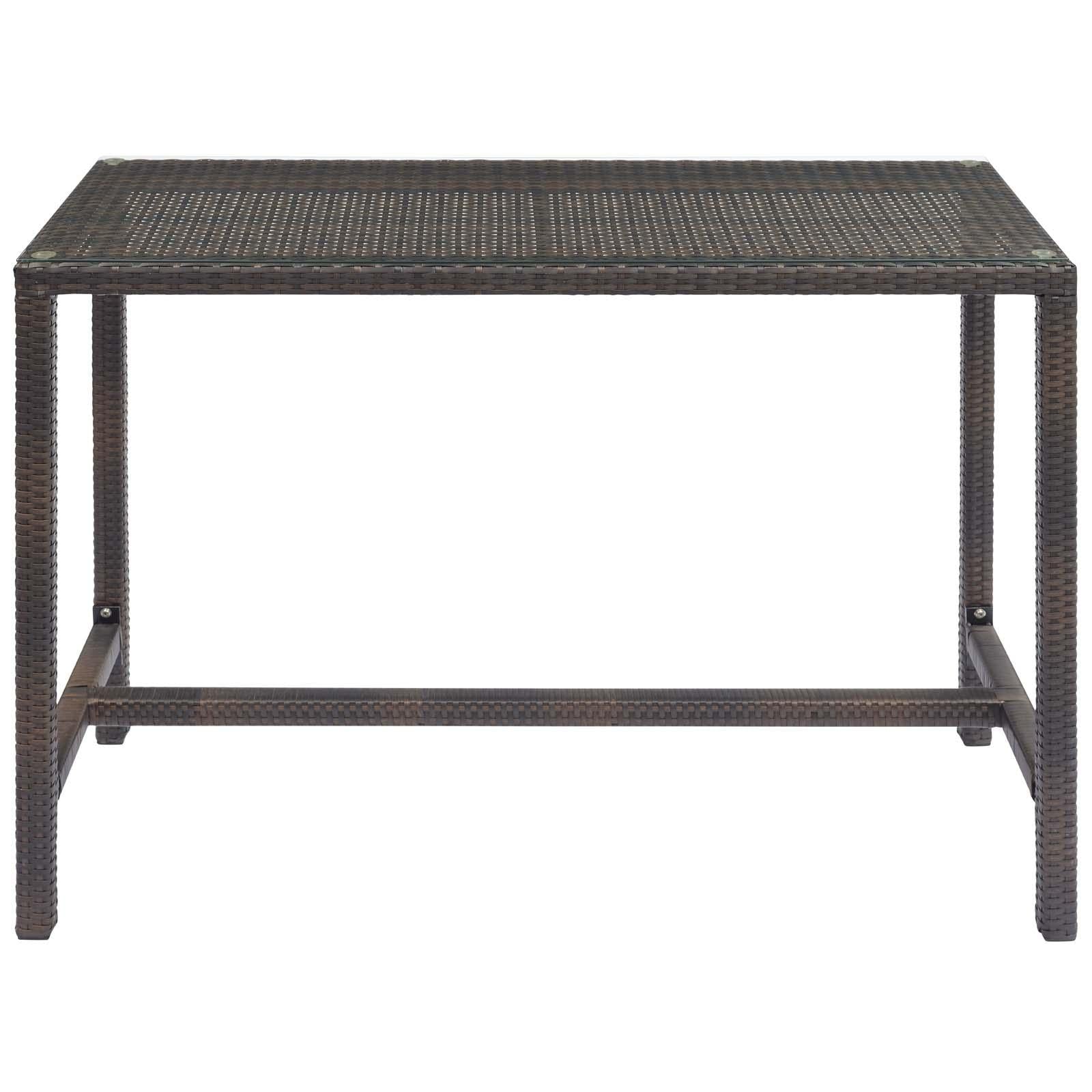 Modway Furniture Modern Conduit Outdoor Patio Wicker Rattan Large Bar Table - EEI-2803