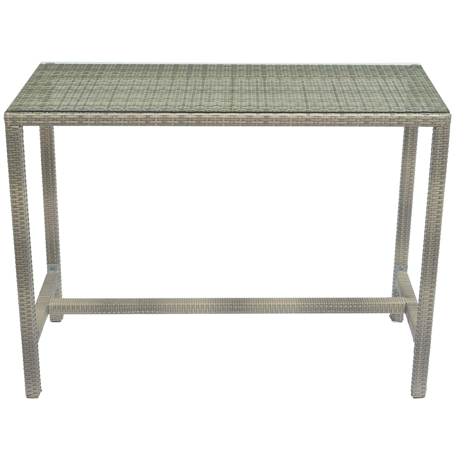 Modway Furniture Modern Conduit Outdoor Patio Wicker Rattan Large Bar Table - EEI-2804