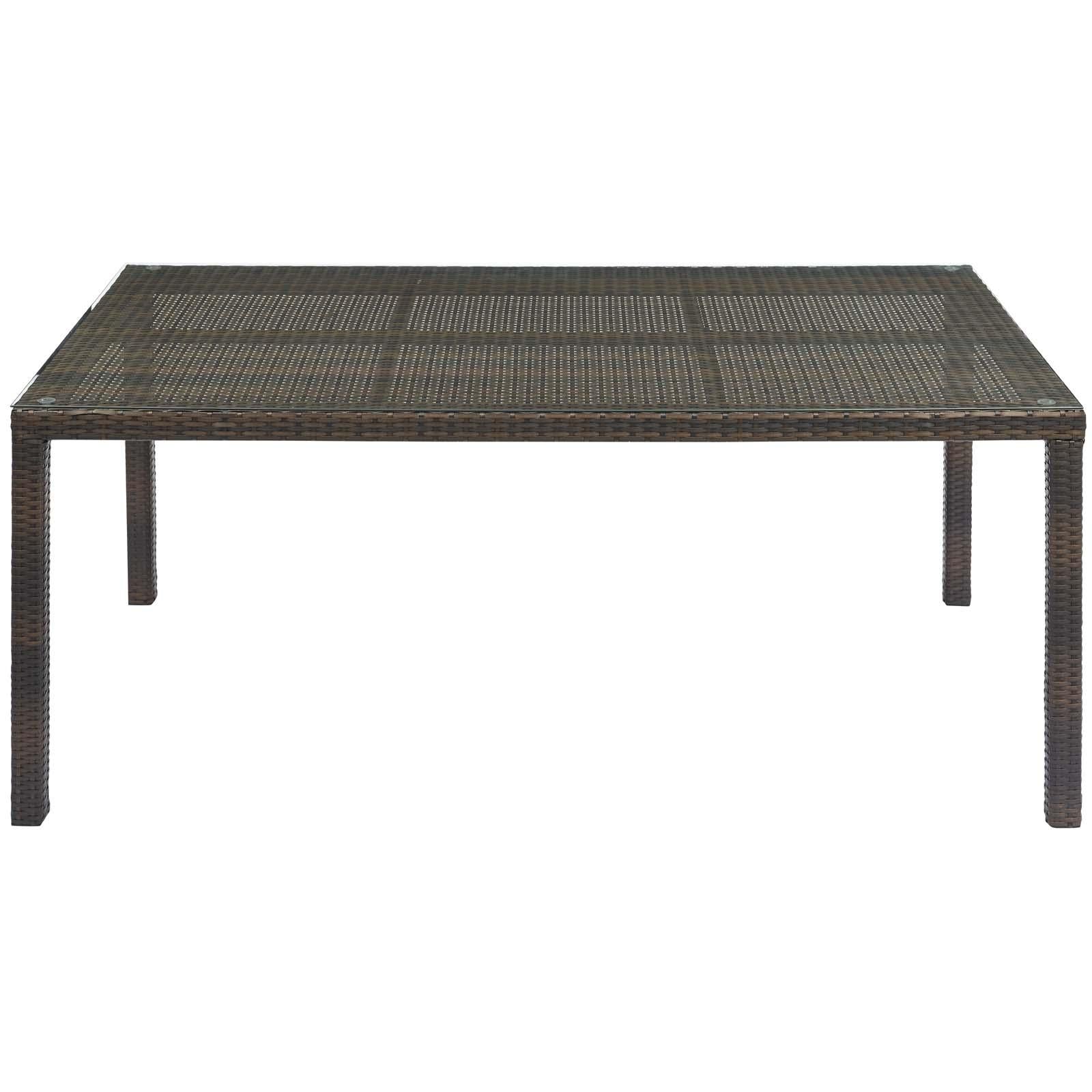 Modway Furniture Modern Conduit 70" Outdoor Patio Wicker Rattan Dining Table - EEI-2807
