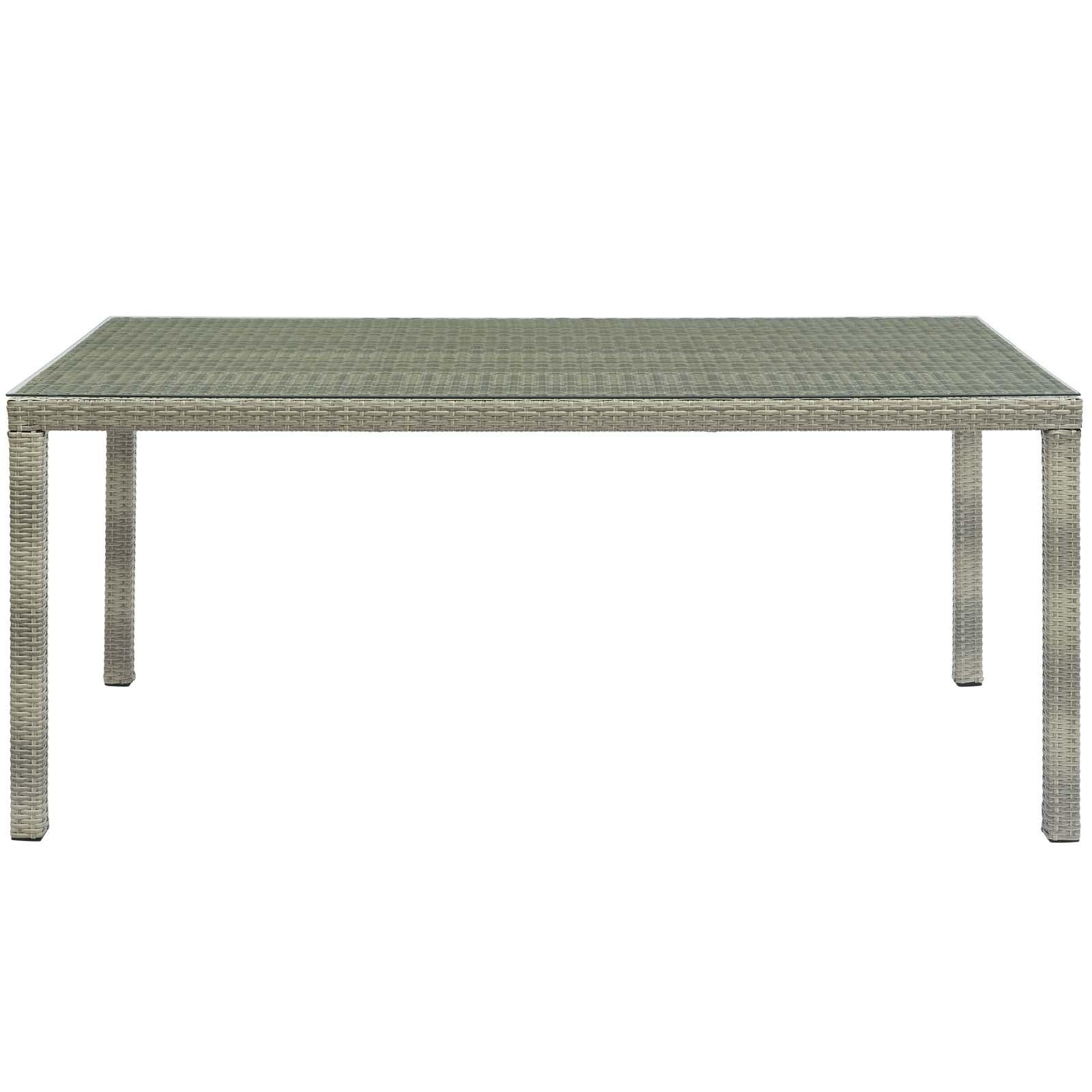 Modway Furniture Modern Conduit 70" Outdoor Patio Wicker Rattan Dining Table - EEI-2808