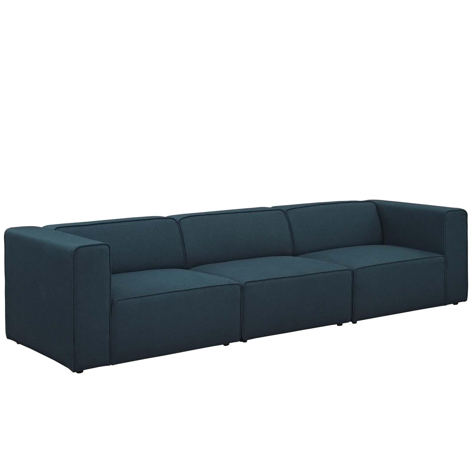 Modway Furniture Modern Mingle 3 Piece Upholstered Fabric Sectional Sofa Set - EEI-2827