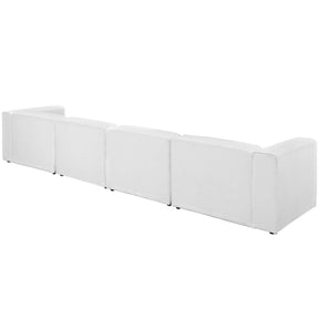 Modway Furniture Modern Mingle 4 Piece Upholstered Fabric Sectional Sofa Set - EEI-2829