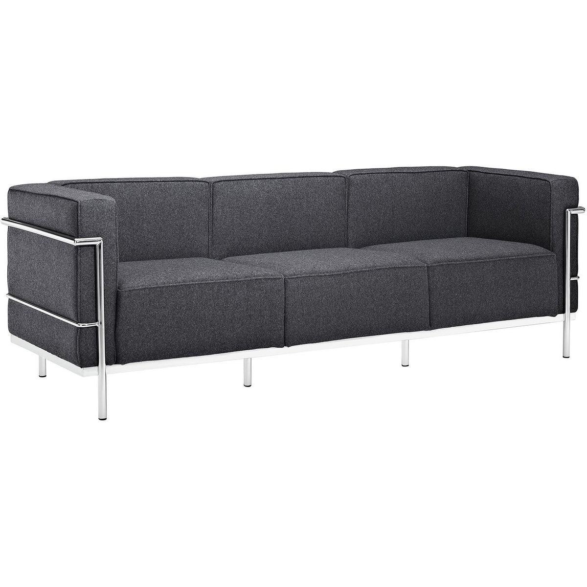 Modway Furniture Charles Grande Wool Sofa EEI-283-DGR-Minimal & Modern