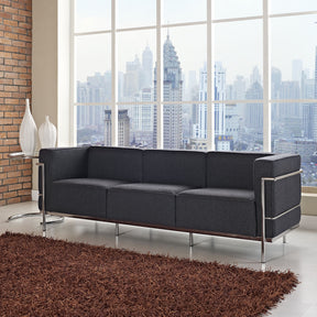 Modway Furniture Charles Grande Wool Sofa EEI-283-DGR-Minimal & Modern