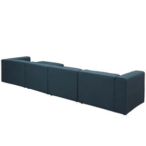 Modway Furniture Modern Mingle 5 Piece Upholstered Fabric Sectional Sofa Set - EEI-2833