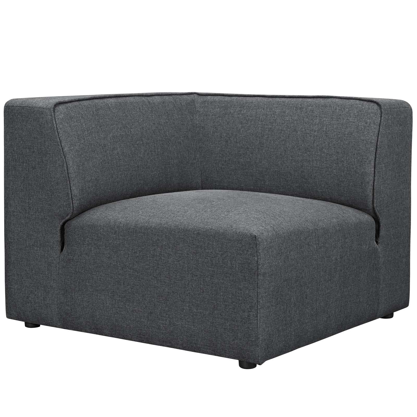 Modway Furniture Modern Mingle 7 Piece Upholstered Fabric Sectional Sofa Set - EEI-2837