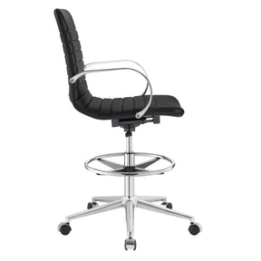 Modway Furniture Modern Groove Ribbed Back Drafting Chair - EEI-2863-Minimal & Modern