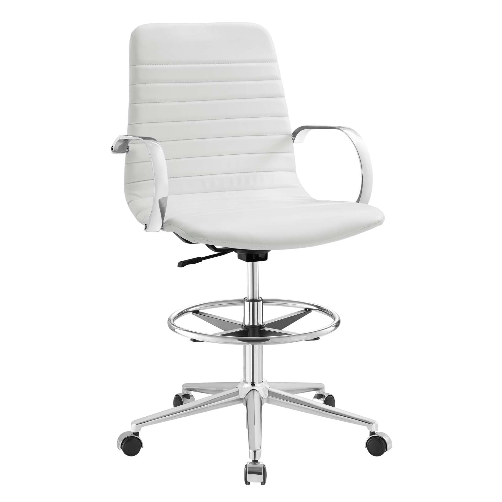 Modway Furniture Modern Groove Ribbed Back Drafting Chair - EEI-2863-Minimal & Modern