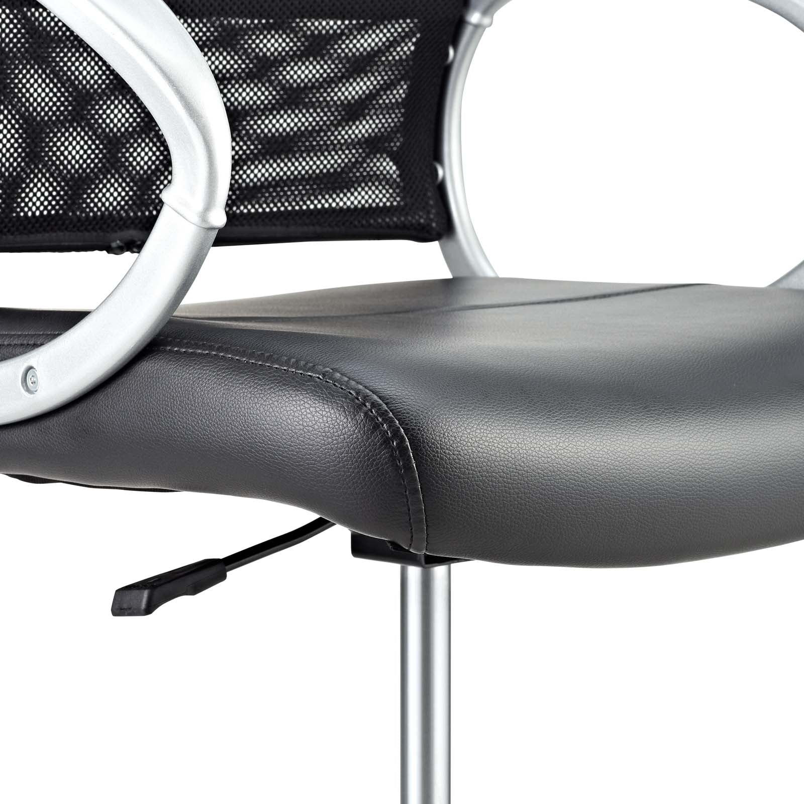 Modway Furniture Modern Emblem Mesh and Vinyl Drafting Chair - EEI-2864-Minimal & Modern