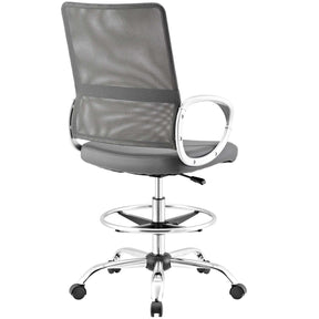 Modway Furniture Modern Command Mesh and Vinyl Drafting Chair - EEI-2865-Minimal & Modern