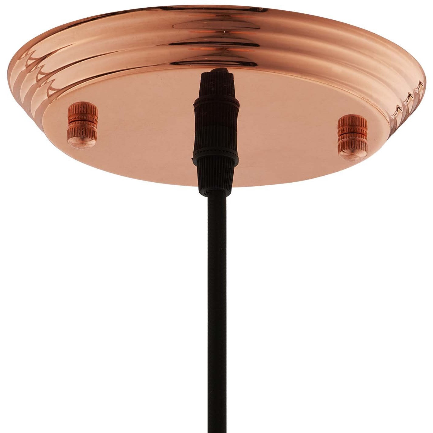 Modway Furniture Modern Dimple 11" Bell-Shaped Rose Gold Pendant Light - EEI-2904