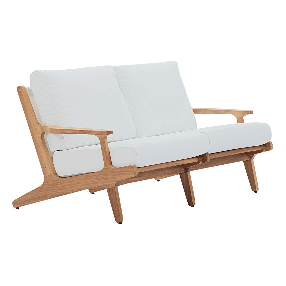 Modway Furniture Modern Saratoga Outdoor Patio Teak Loveseat - EEI-2932