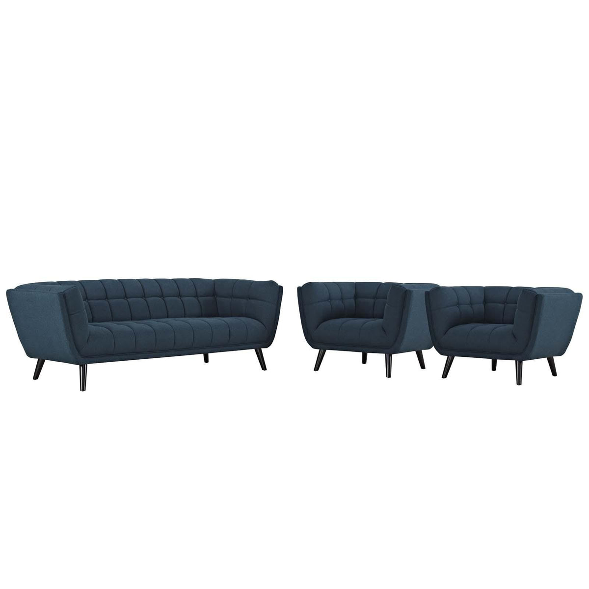Modway Furniture Modern Bestow 3 Piece Upholstered Fabric Sofa and Armchair Set - EEI-2977