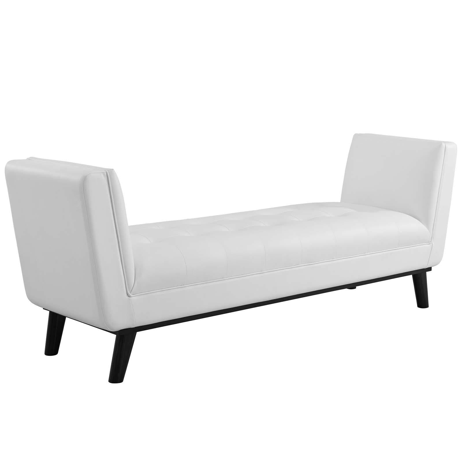 Modway Furniture Modern Haven Tufted Button Faux Leather Accent Bench - EEI-3003
