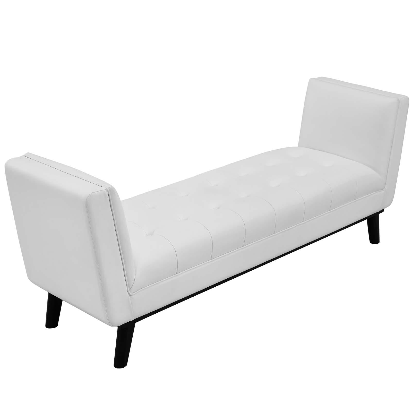Modway Furniture Modern Haven Tufted Button Faux Leather Accent Bench - EEI-3003