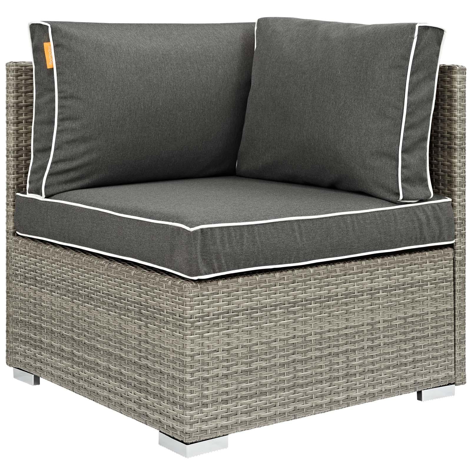 Modway Furniture Modern Repose 7 Piece Outdoor Patio Sectional Set - EEI-3004