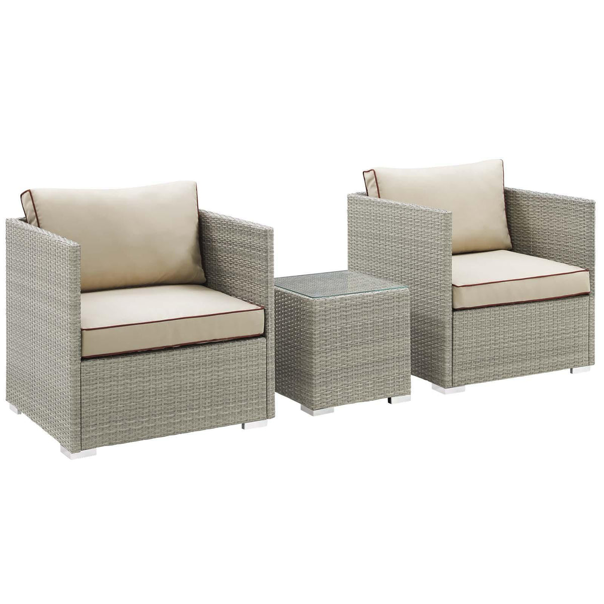 Modway Furniture Modern Repose 3 Piece Outdoor Patio Sectional Set - EEI-3006