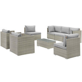 Modway Furniture Modern Repose 8 Piece Outdoor Patio Sectional Set - EEI-3008