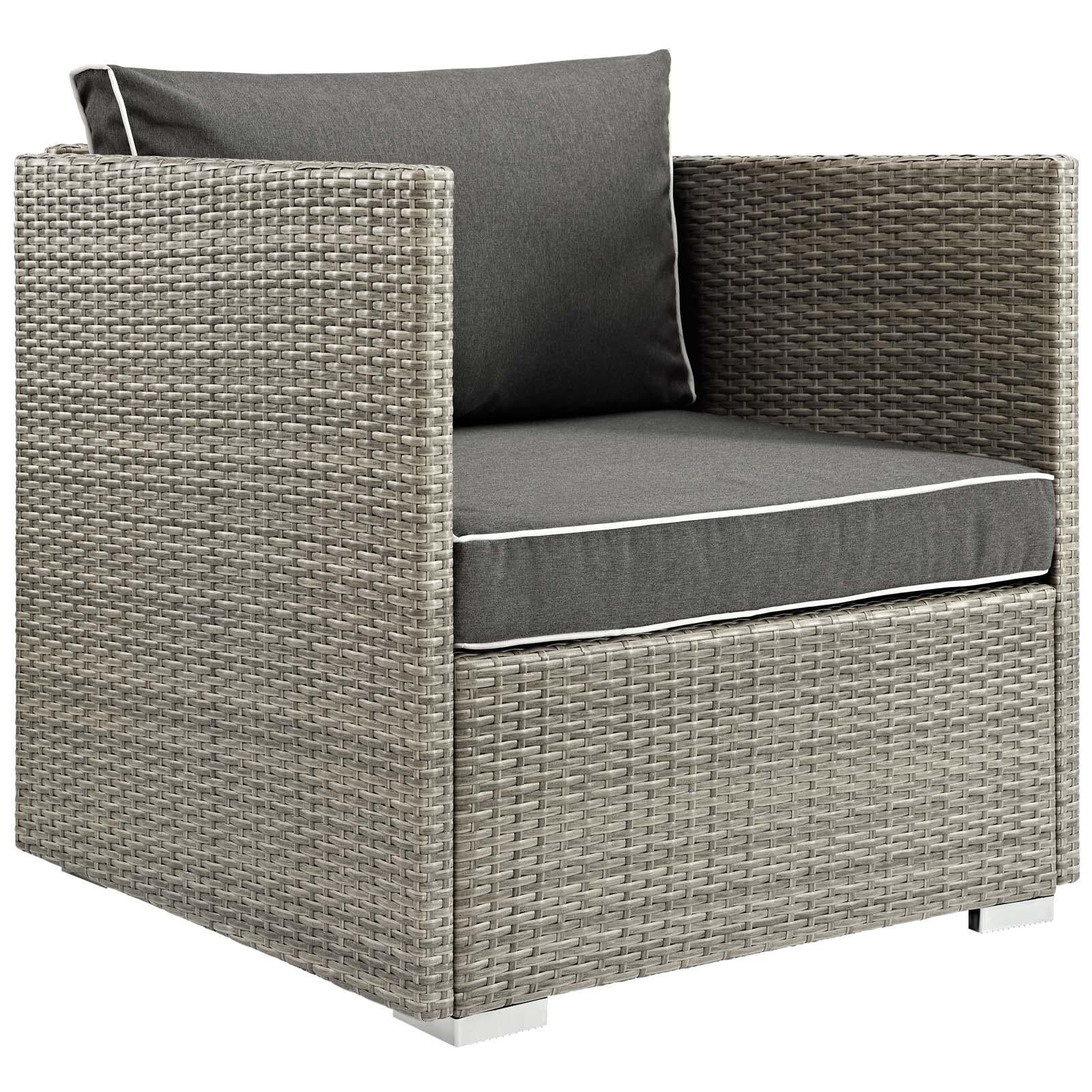 Modway Furniture Modern Repose 7 Piece Outdoor Patio Sectional Set - EEI-3010