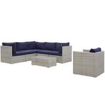 Modway Furniture Modern Repose 7 Piece Outdoor Patio Sunbrella® Sectional Set - EEI-3011