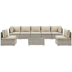Modway Furniture Modern Repose 8 Piece Outdoor Patio Sectional Set - EEI-3012