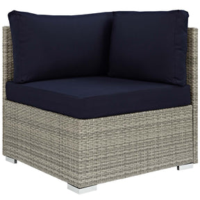 Modway Furniture Modern Repose 6 Piece Outdoor Patio Sunbrella® Sectional Set - EEI-3017