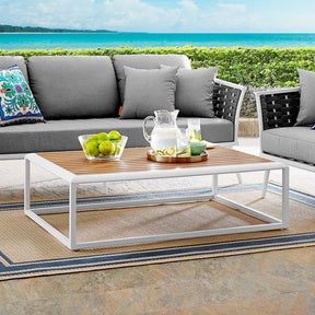 Modway Furniture Modern Stance Outdoor Patio Aluminum Coffee Table - EEI-3021