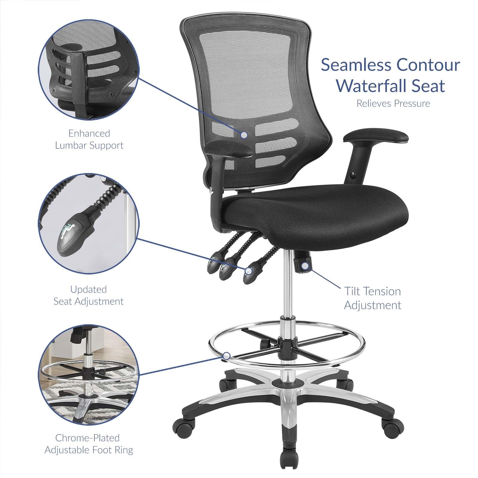 Modway Furniture Modern Calibrate Mesh Drafting Chair - EEI-3043