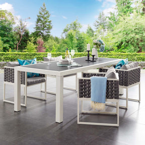 Modway Furniture Modern Stance 90.5" Outdoor Patio Aluminum Dining Table - EEI-3052