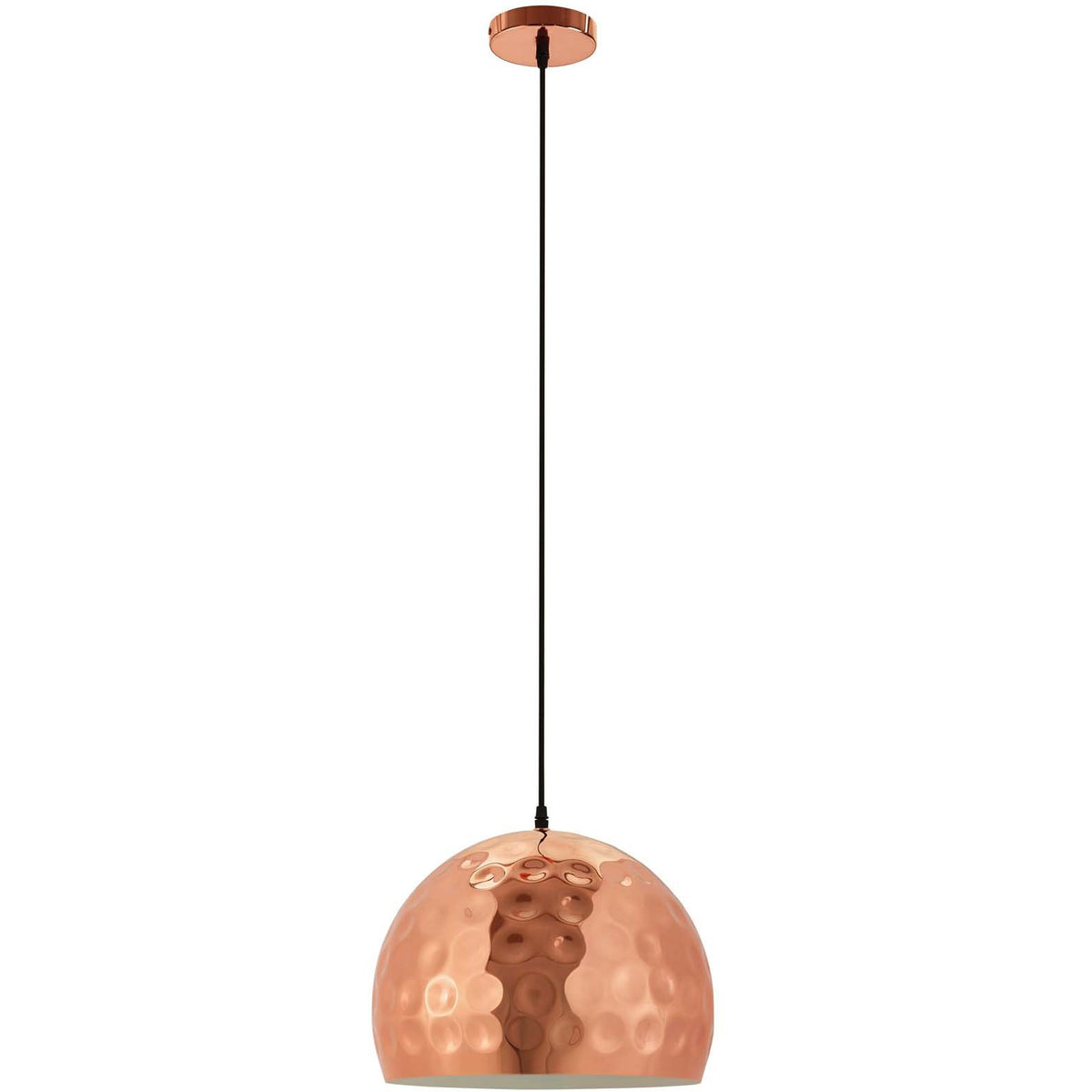 Modway Furniture Modern Dimple 13.5" Half-Sphere Rose Gold Pendant Light - EEI-3087