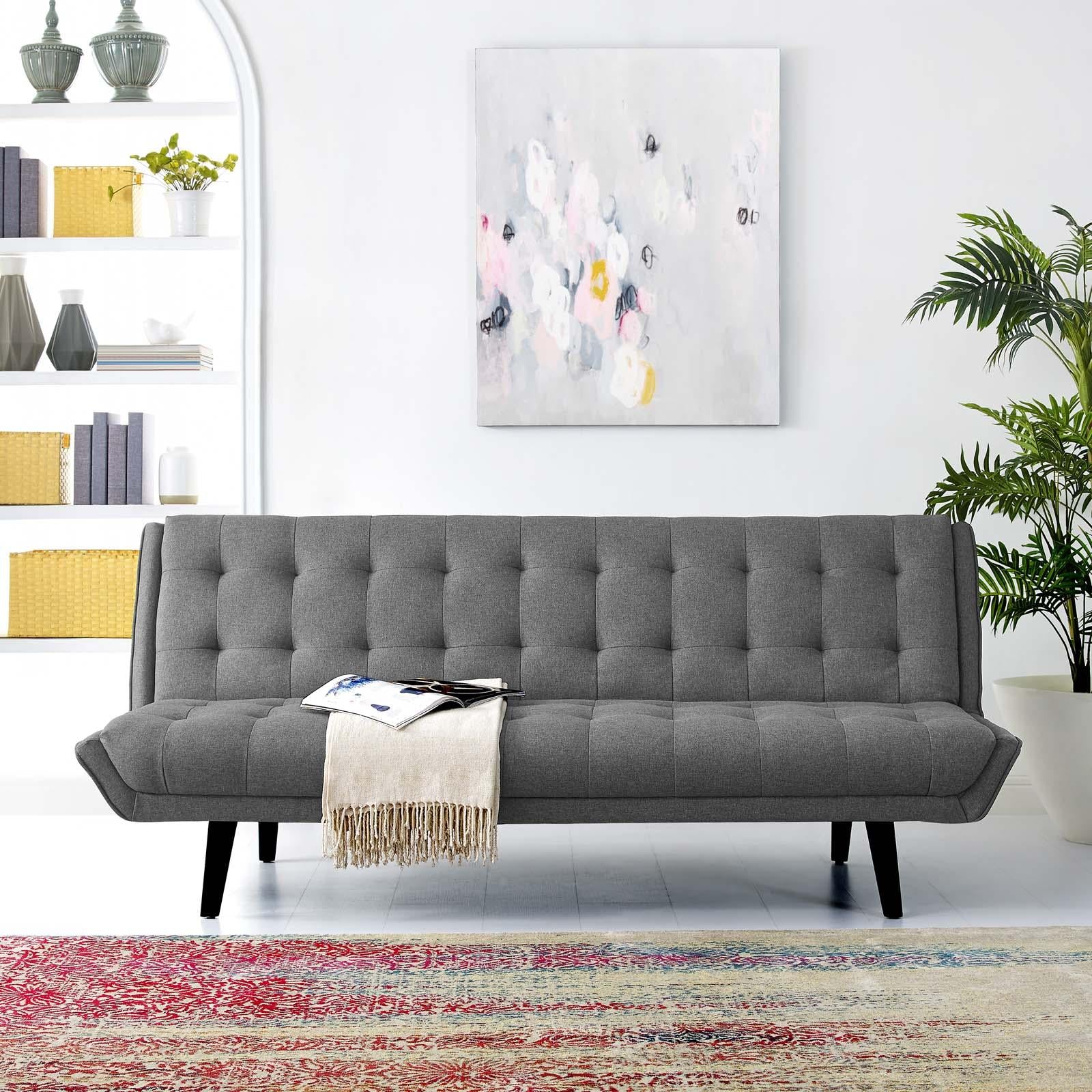 Modway Furniture Modern Glance Tufted Convertible Fabric Sofa Bed - EEI-3093