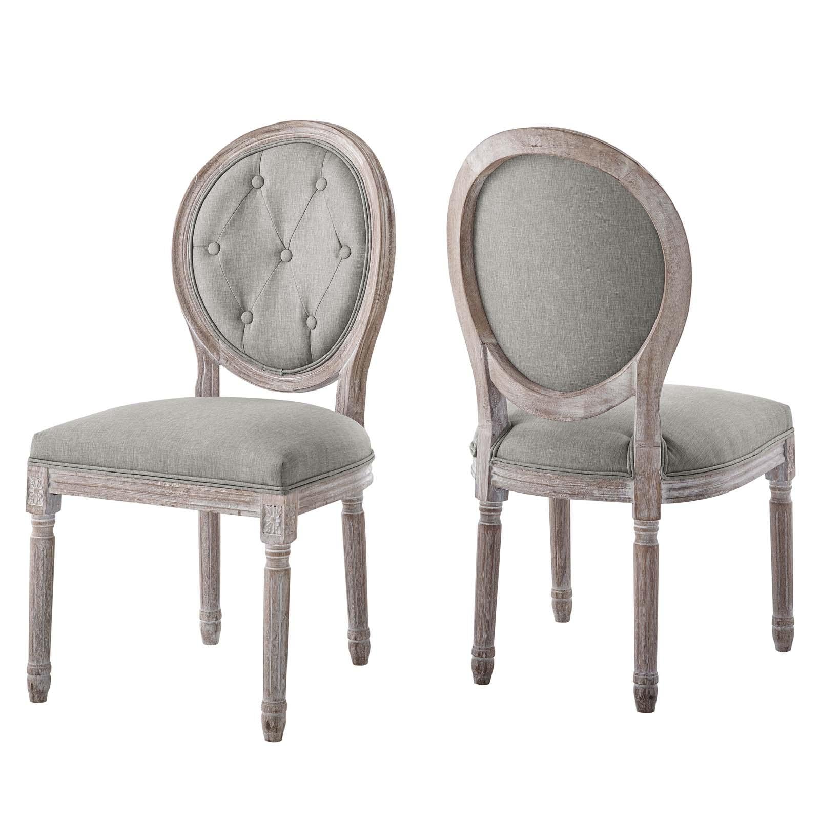 Modway Furniture Modern Arise Vintage French Upholstered Fabric Dining Side Chair Set of 2 - EEI-3105