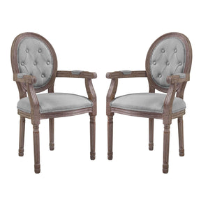 Modway Furniture Modern Arise Vintage French Upholstered Fabric Dining Armchair Set of 2 - EEI-3106
