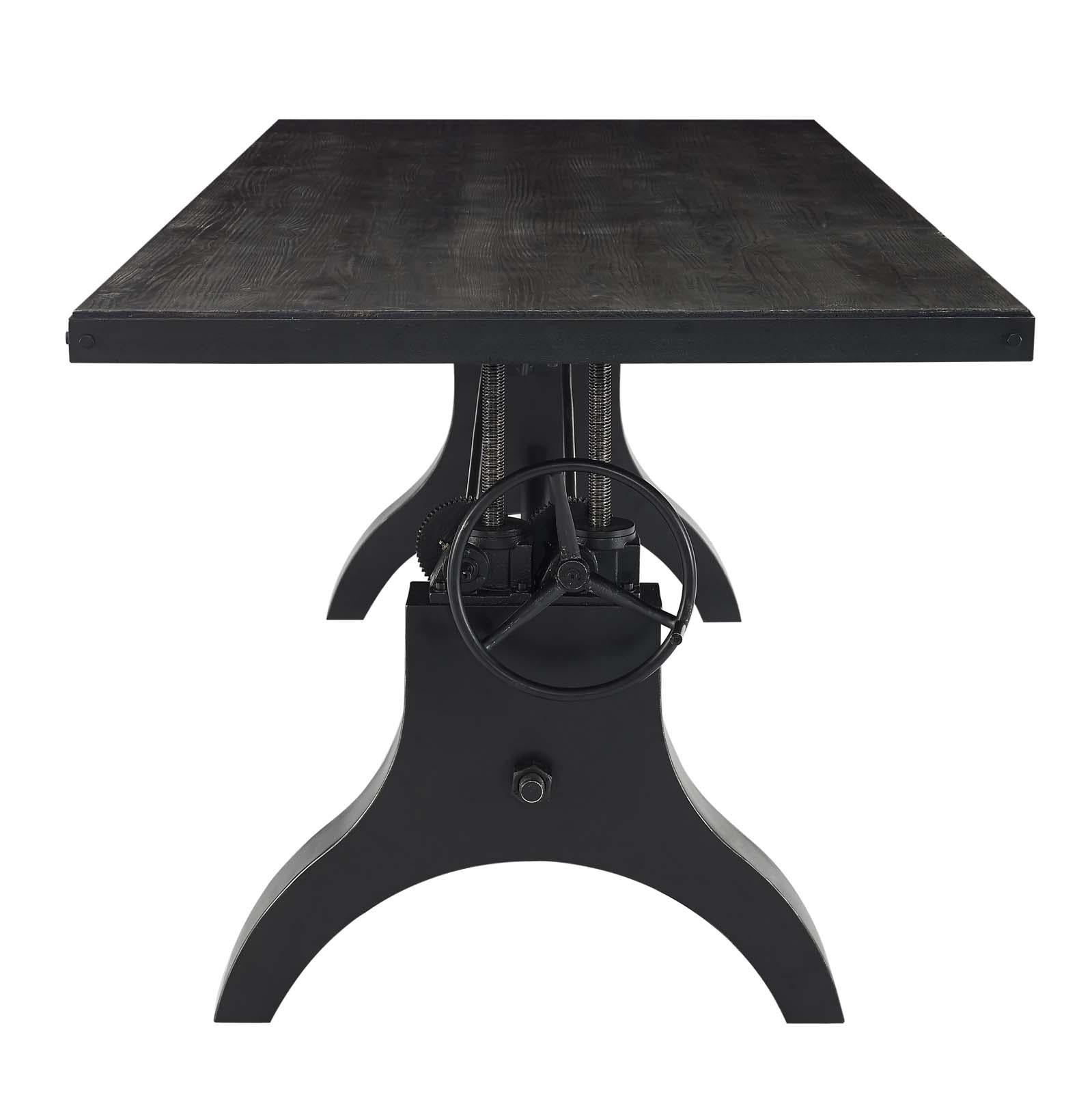 Modway Furniture Modern Genuine 96" Crank Height Adjustable Rectangle Dining and Conference Table - EEI-3147