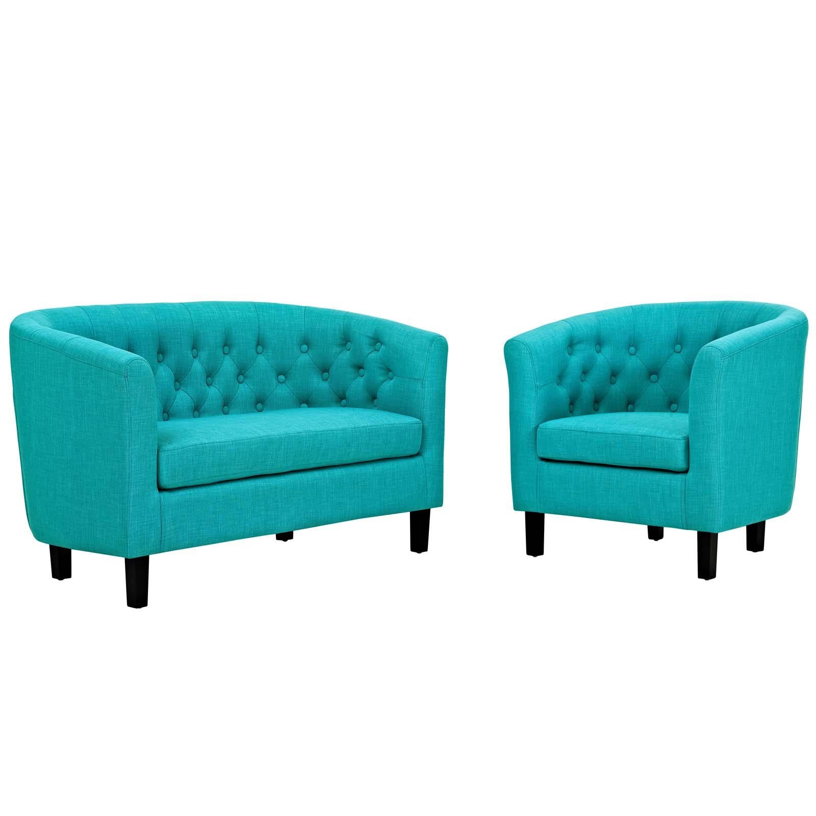 Modway Furniture Modern Prospect 2 Piece Upholstered Fabric Loveseat and Armchair Set - EEI-3148