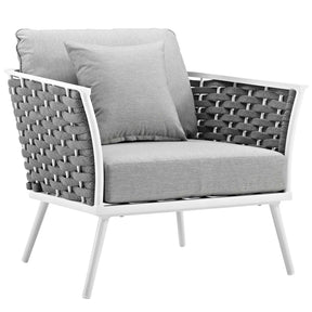 Modway Furniture Modern Stance 2 Piece Outdoor Patio Aluminum Sectional Sofa Set - EEI-3164