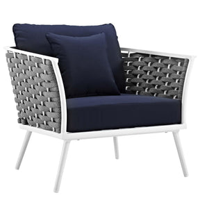 Modway Furniture Modern Stance 3 Piece Outdoor Patio Aluminum Sectional Sofa Set - EEI-3170