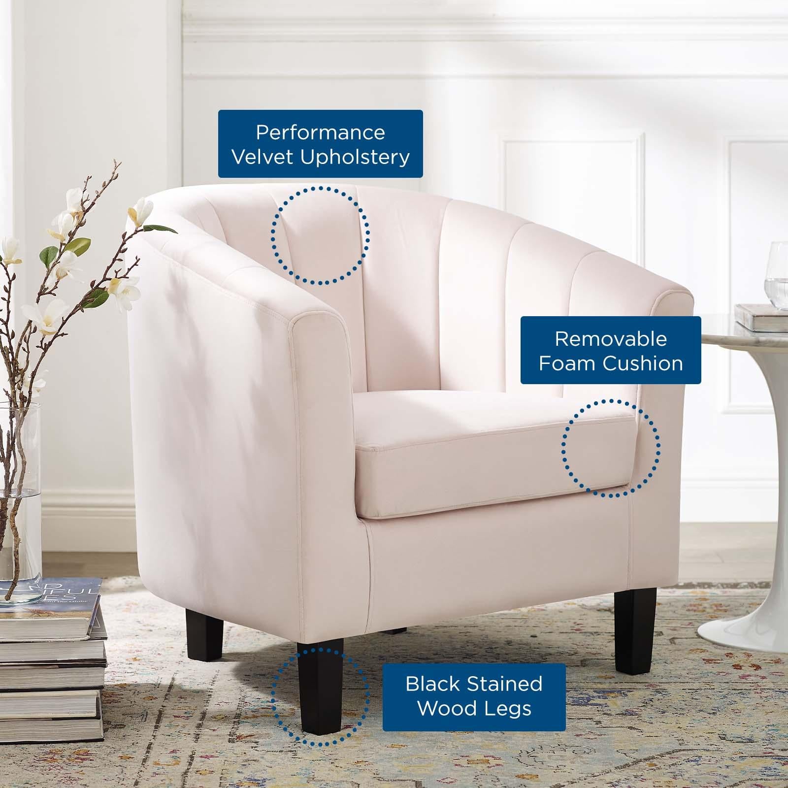Modway Furniture Modern Prospect Channel Tufted Performance Velvet Armchair - EEI-3188
