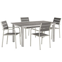 Modway Furniture Modern Shore 5 Piece Outdoor Patio Aluminum Dining Set - EEI-3197