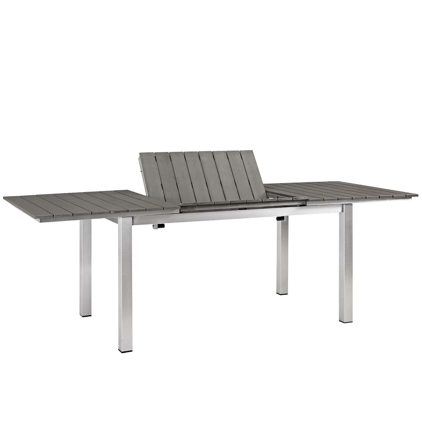 Modway Furniture Modern Shore 7 Piece Outdoor Patio Aluminum Dining Set - EEI-3199