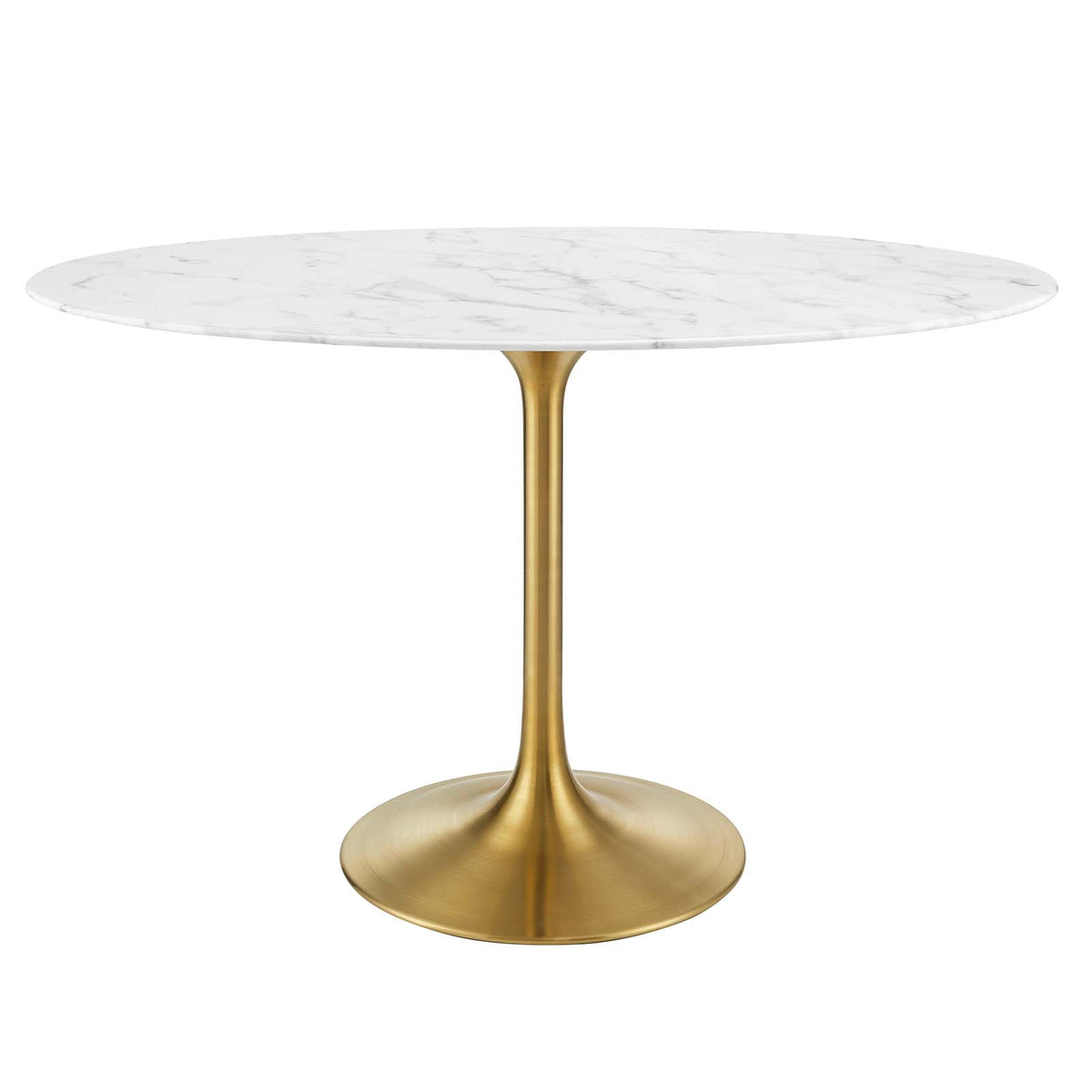 Modway Furniture Modern Lippa 48" Oval Artificial Marble Dining Table - EEI-3216