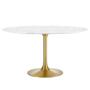 Modway Furniture Modern Lippa 54" Round Artificial Marble Dining Table - EEI-3233