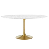 Modway Furniture Modern Lippa 60" Round Artificial Marble Dining Table - EEI-3234