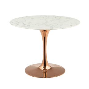 Modway Furniture Modern Lippa 40" Round Artificial Marble Dining Table - EEI-3242