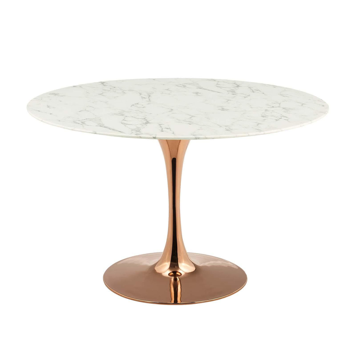 Modway Furniture Modern Lippa 47" Round Artificial Marble Dining Table - EEI-3243
