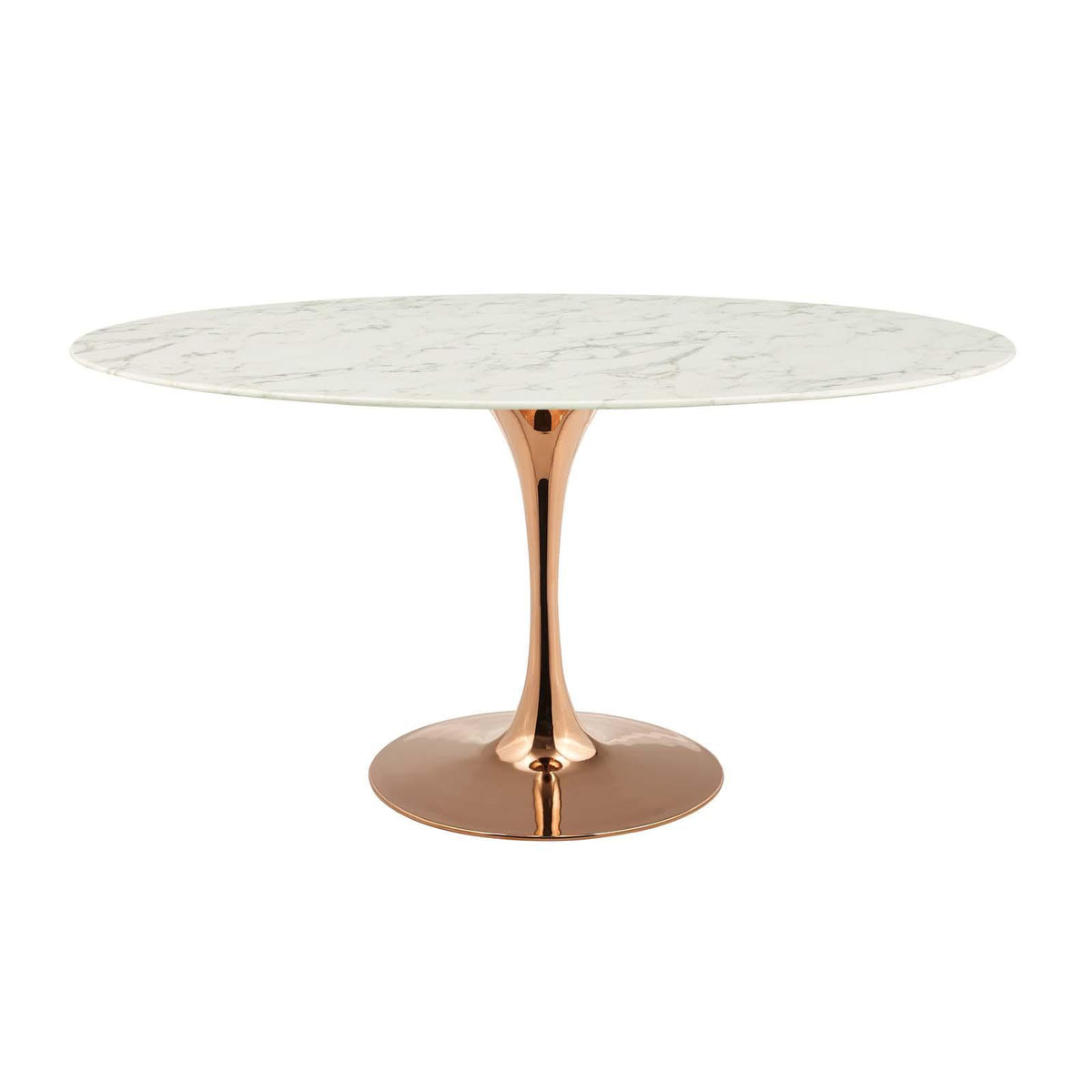 Modway Furniture Modern Lippa 60" Oval Artificial Marble Dining Table - EEI-3247