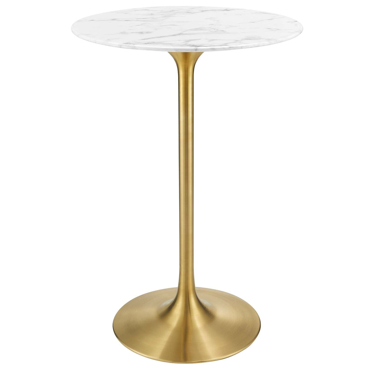 Modway Furniture Modern Lippa 28" Artificial Marble Bar Table - EEI-3264